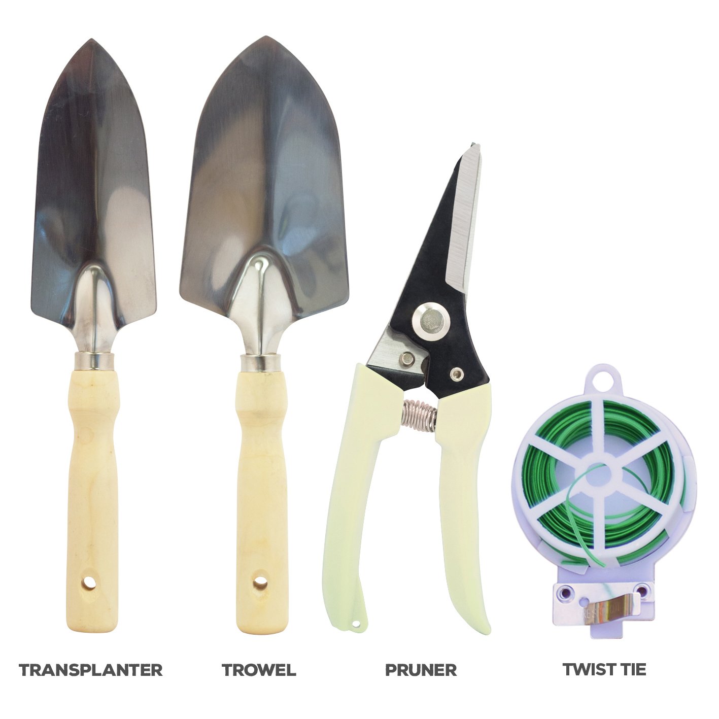 GardenHOME 9 Piece Garden Tool Set, Stainless Steel, includes