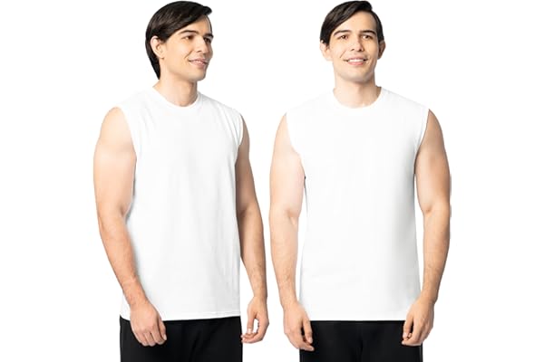 Fruit of the Loom Mens EverSoft Cotton Sleeveless T-Shirts, 2 PackUndershirt
