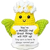 Emotional Postive Support Gift Crochet Corn -Encouragement & Inspiring Cute Little Desk Decor for Women
