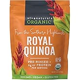 Viva Naturals Organic Quinoa, 4 lb – Pre-Washed Whole Grain, Plant Protein, USDA Organic, Gluten-Free, Non-GMO, Vegan, Kosher
