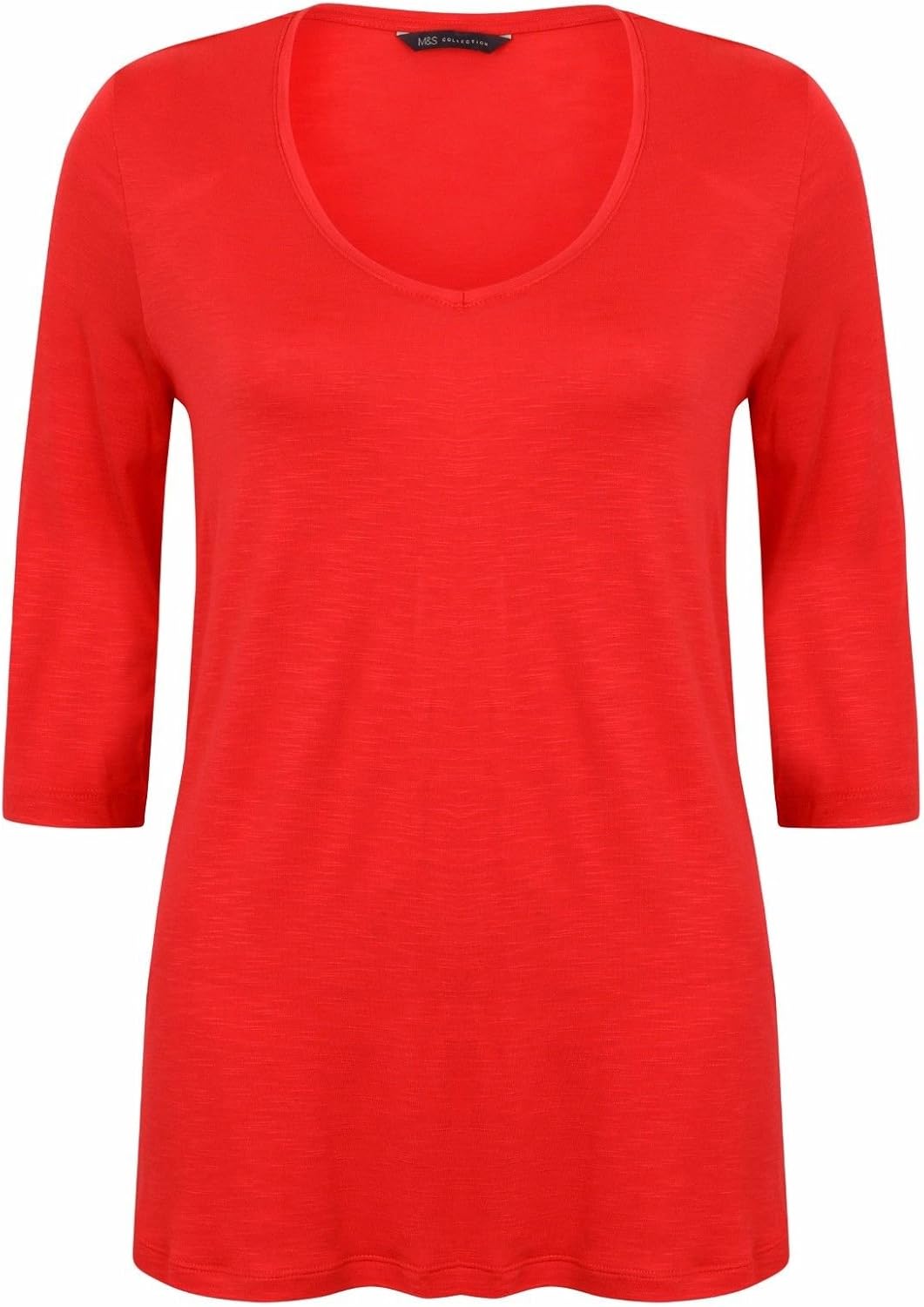 VNeck M&S TShirt 3/4 Sleeves Blouse Ladies Comfort Soft Top EX Stock