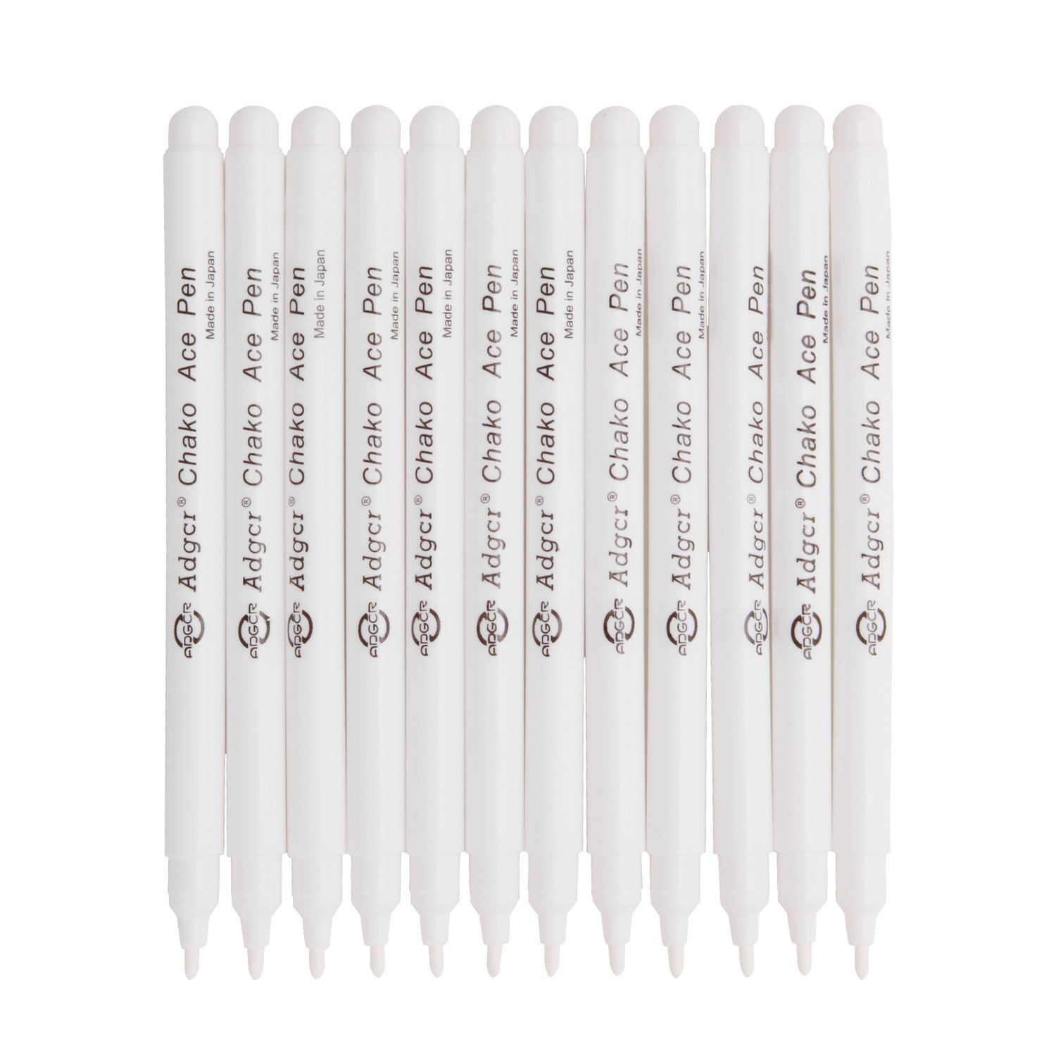 Photo 1 of Clobeau Fabric Marker Pen, Water Soluble, Air Erasable, 12PCS White Marking Pen for Sewing Quilting Embroidery, Non-Toxic, Temporary Marking