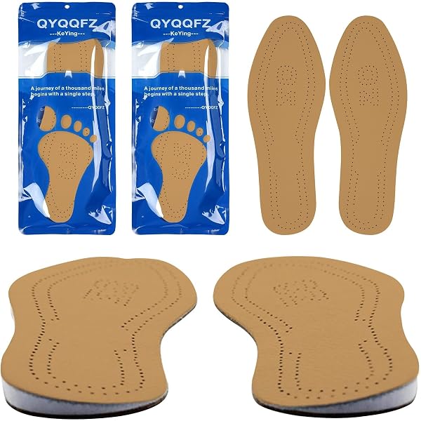 Amazon.com: QYQQFZ 1 Pair Leather OX Leg Orthopedic Insoles Heel