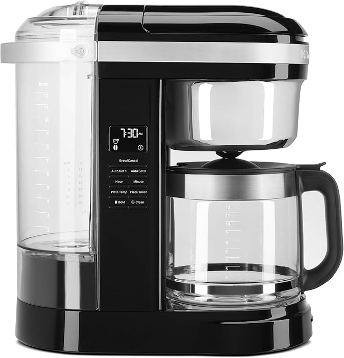 KitchenAid KCM1209OB Drip Coffee Maker, 12 Cup, Onyx Black