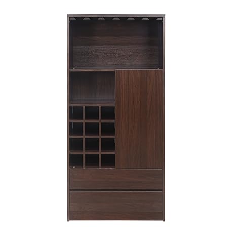 Denver BAR Cabinet Big Dark Walnut
