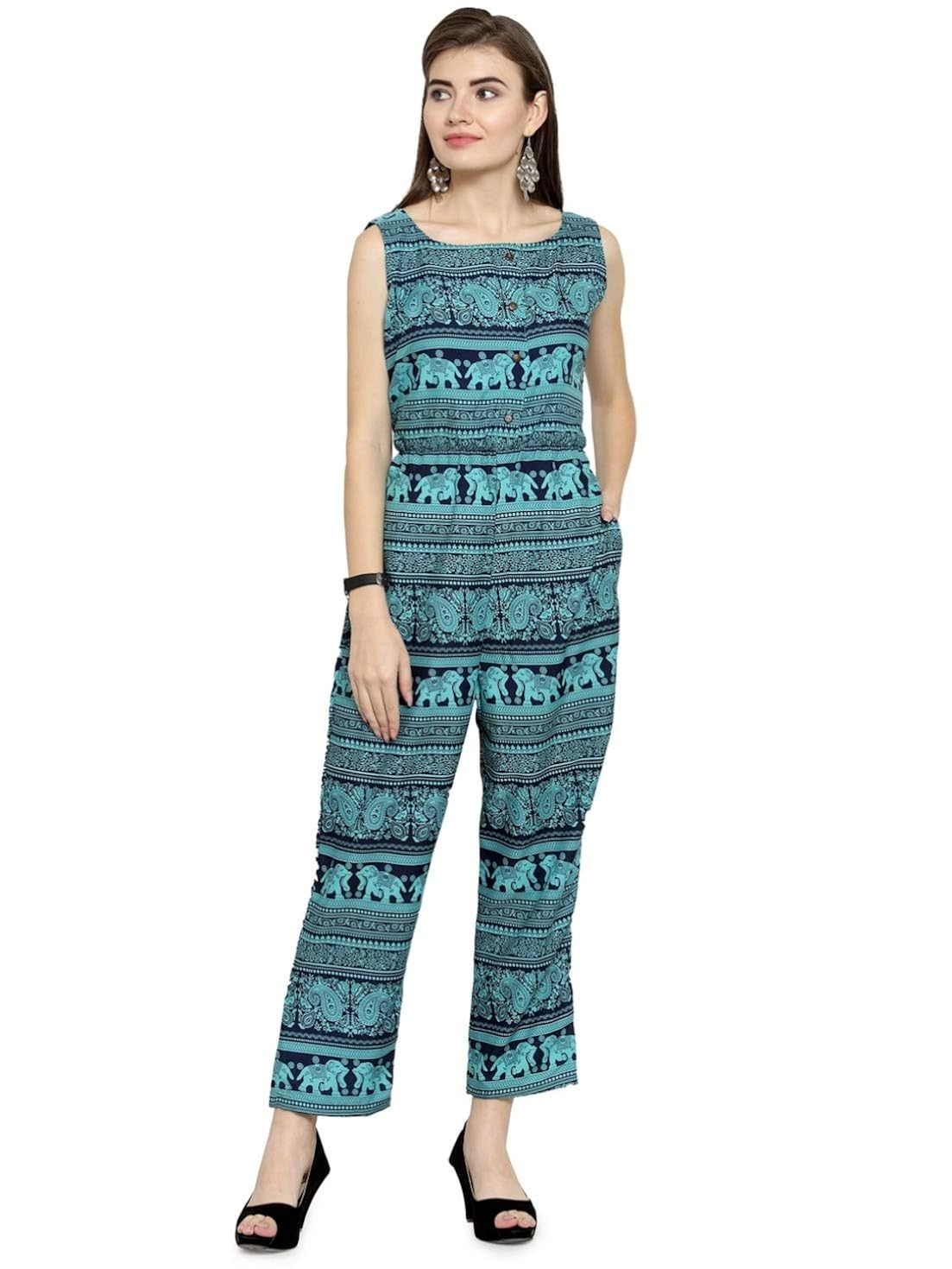 turquoise jumpsuit