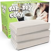 Premium Air Dry Clay for Kids - Natural Pottery Modeling Clay, 3.3lbs Arts &amp; Crafts Supplies for School Classrooms, Kids Toy Gift for Christmas, White