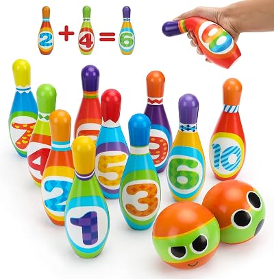 CITSKY Kids Bowling Set 3-6 Years Foam Bowling Bottle Ball Educational Toy