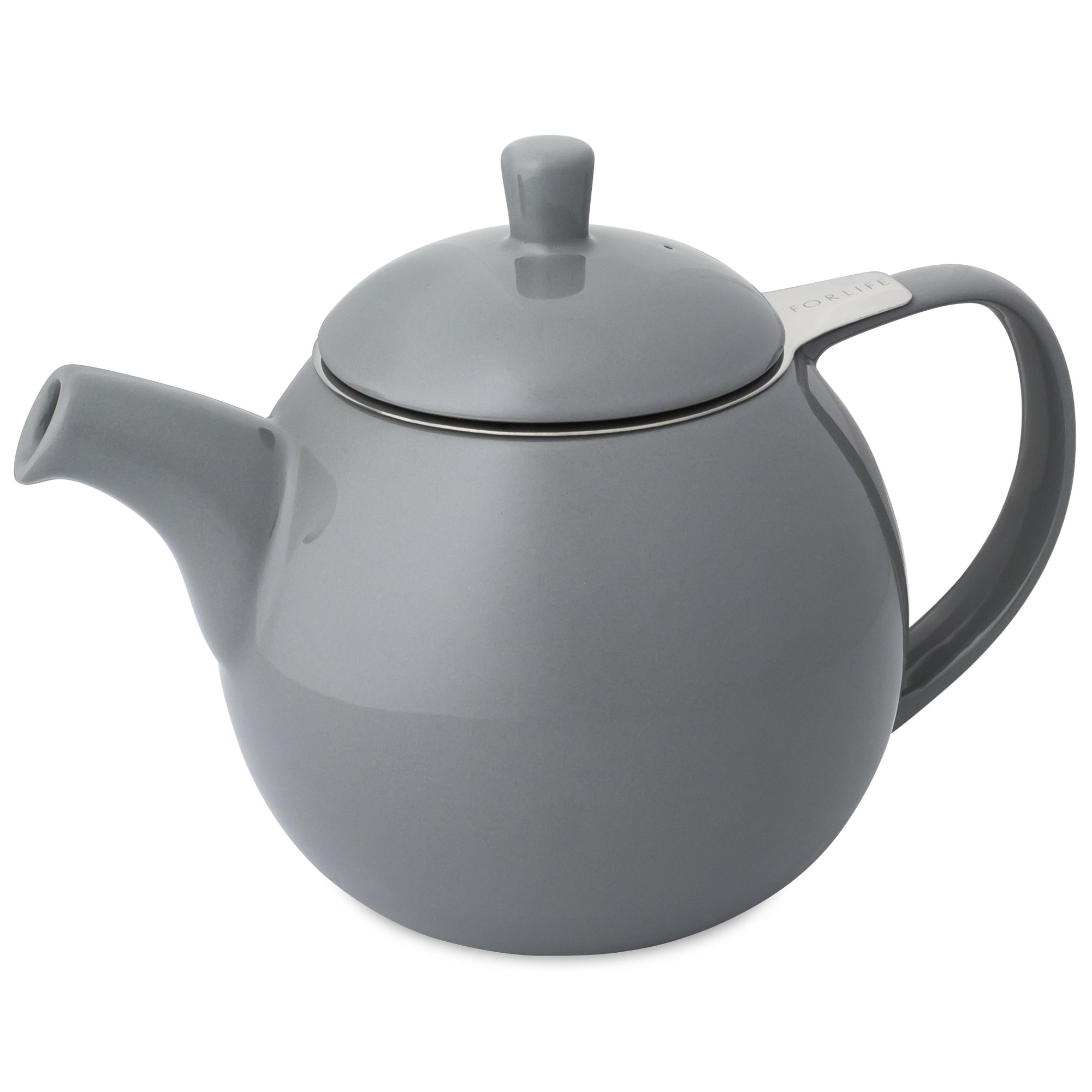 Forlife 519138 Teapot, Ceramic, Gray