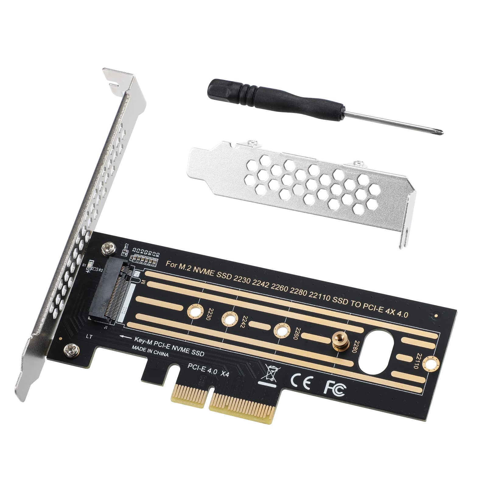 MZHOU PCIe 4.0 X4 to M.2 NVMe Adapter for 2280/2260/2242/2230 M.2 M-KEY NVNE SSD