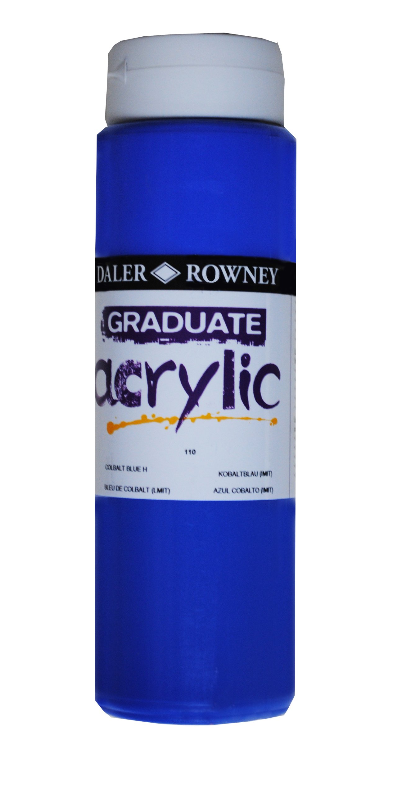 Daler-Rowney Graduate Acrylic Paint, Plastic Bottle, 16.91oz - 500 ml, Cobalt Blue Hue