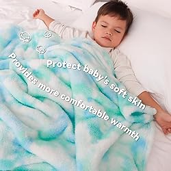 Fleece Blanket Green Throw Blanket - 300GSM Throw