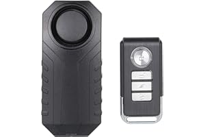 Lancoon Bicycle Alarm, Anti-Theft for Bike Motorcycle Car Vehicles with Remote Control, 113 db Super Loud (Pack of 1)