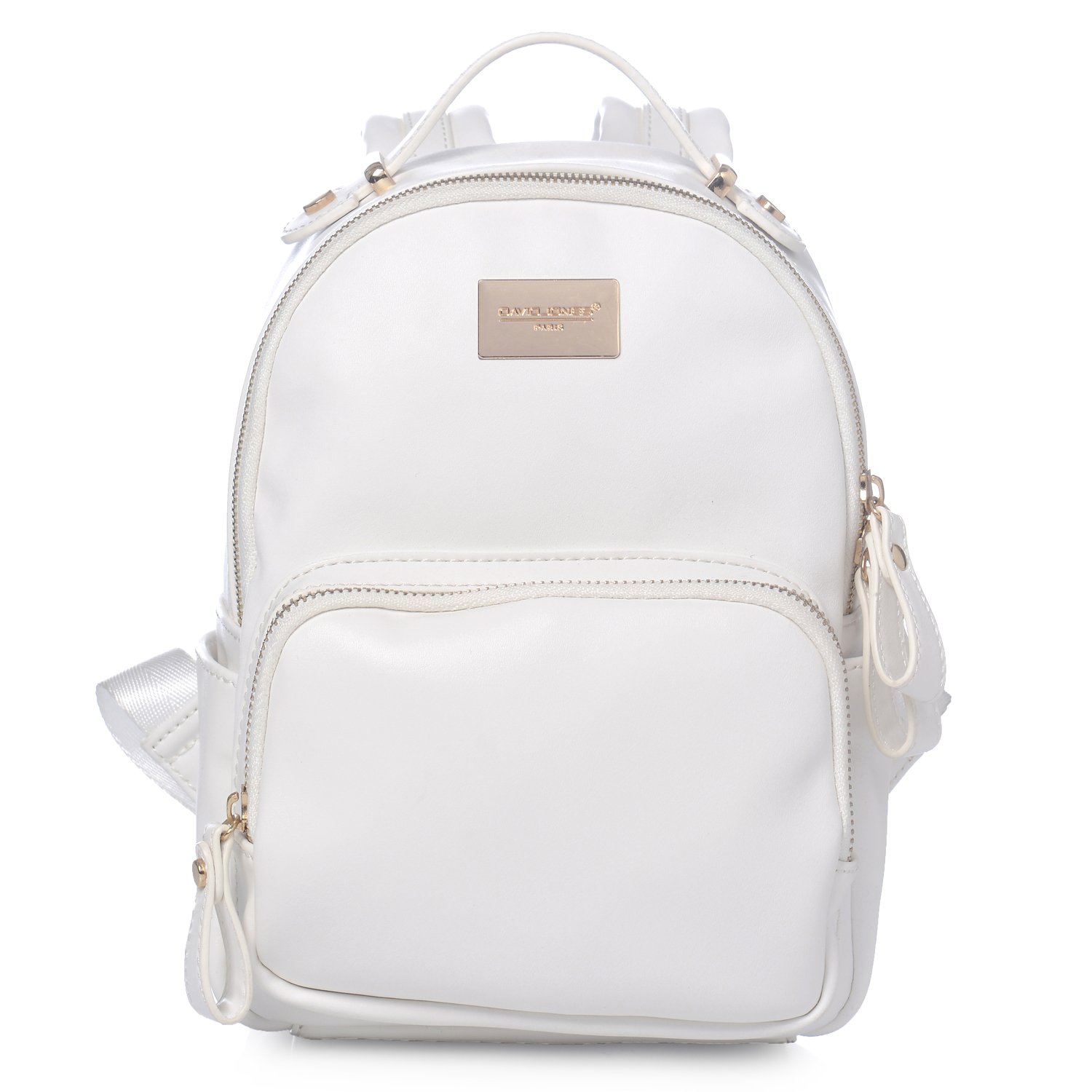 White Leather Purse Backpack IUCN Water