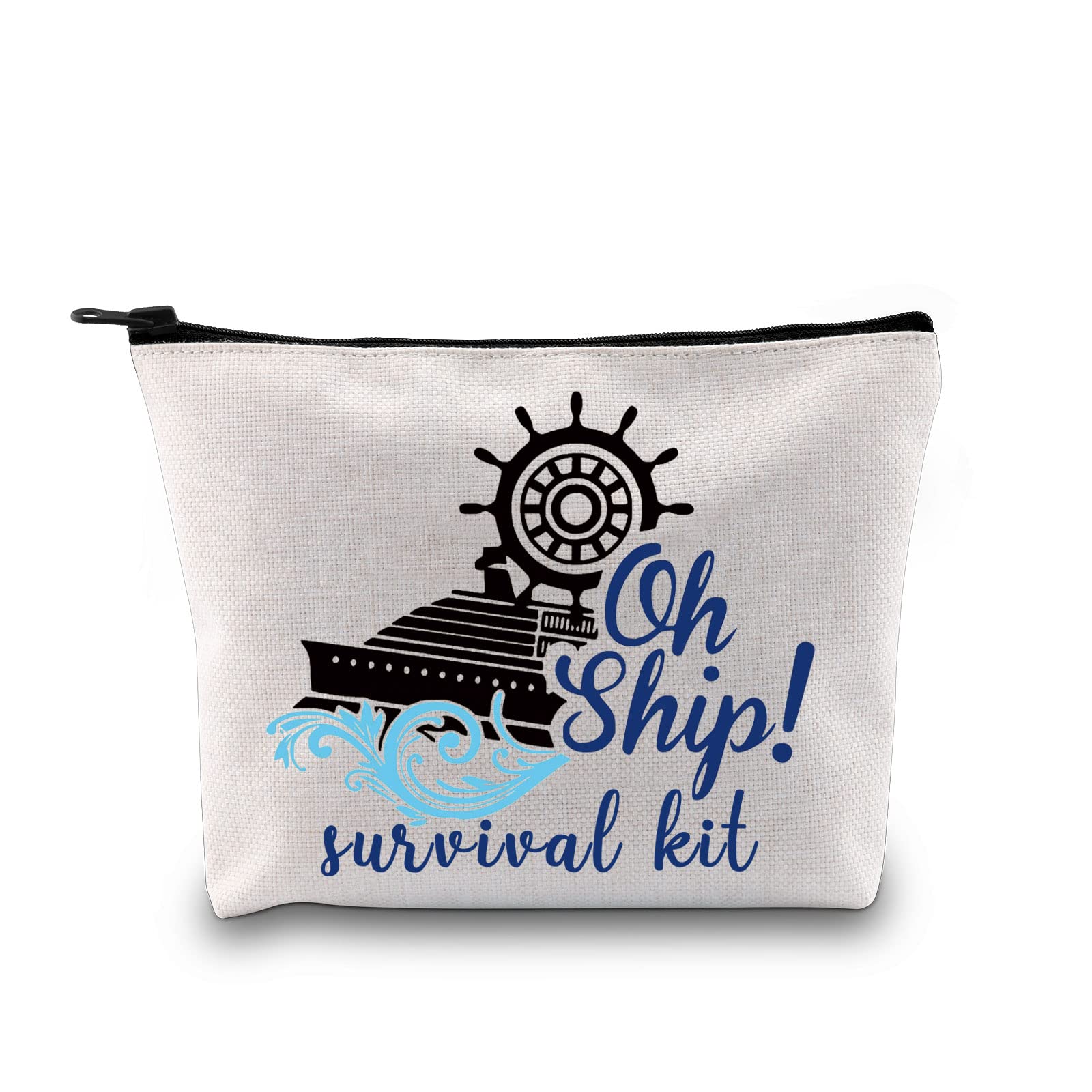 Cruise Ship Gift Cruise Vacation Bag Oh Ship! Survival Kit Travel Makeup Bag Cruise Accessories Cruise Lover gift for Cruiser (Oh Ship Bag EU) — image 1
