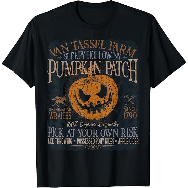 T-shirt Sleepy Hollow Halloween - Unisexe, Coton, Graphique Sorcière, Neuf Avec étiquettes