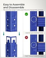 SONGMICS 5-Tier Steel Shelving Unit 875 kg Load 40x90x180 cm Blue GLR040Q01 view 5