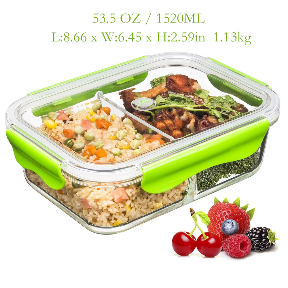 SELEWARE Vidrio Contenedor Alimentos Hermetico - Recipientes ...