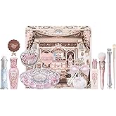 Flower Knows Shell’s Jewel 13-Piece Makeup Gift Box Set,Lip Gloss×2+Blush×1+ Eyeshadow Palette×1+Highlighter×3+Hand Mirror×1+Hair Clip×1+Mini Powder Puff×1+Blush Brush×1+Eyeshadow Brush×1+Gift Box×1