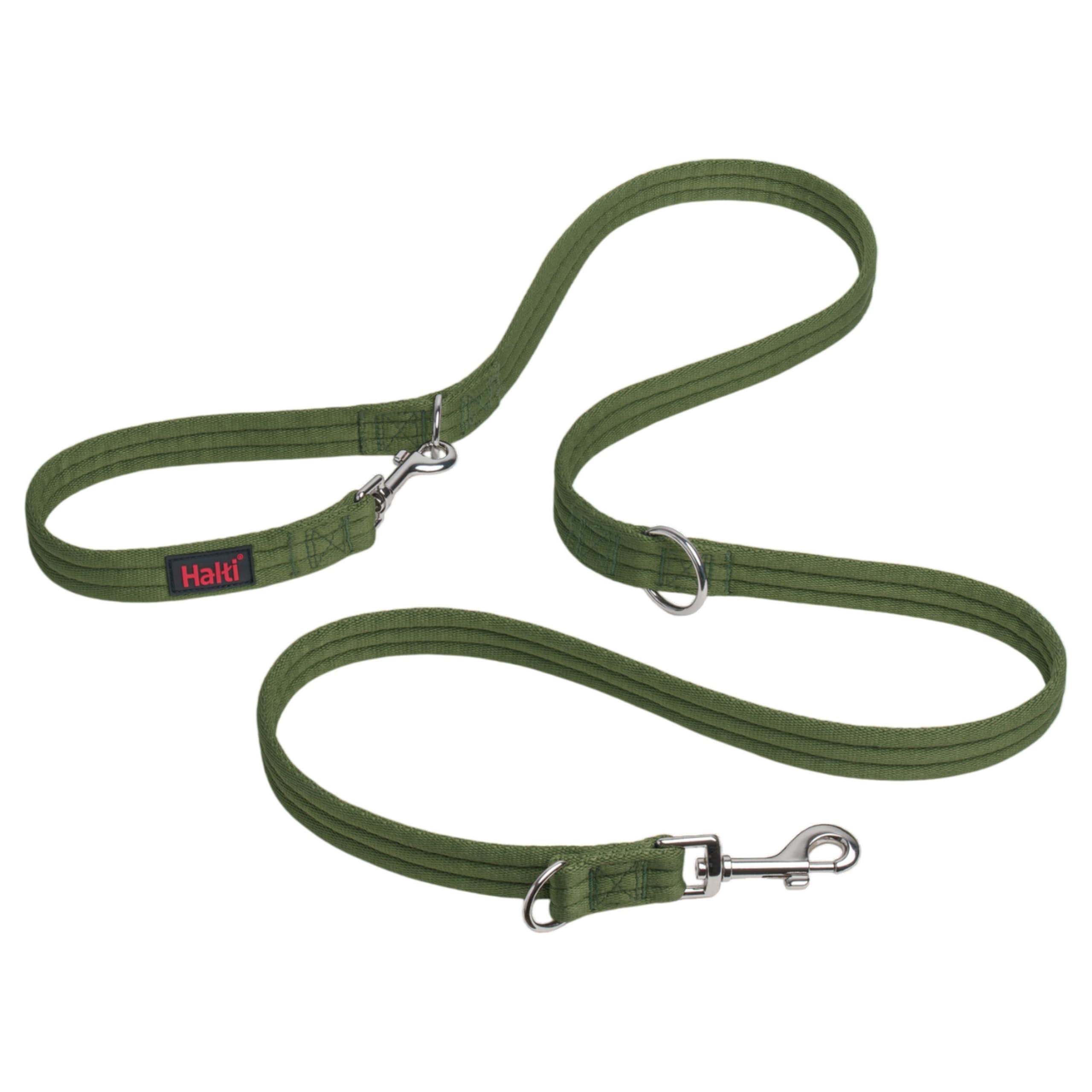 Halti Training Lead - Professional No-Pull Double-Ended Dog Lead, Lightweight, Soft & Durable, Ideal for Obedience Training & Everyday Walks with Dogs and Puppies (Size Small, Forest Green, 2m)