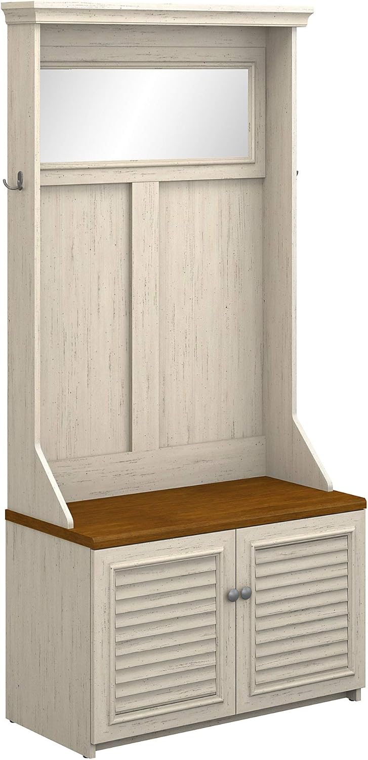 Best Hall Coat Rack Bench With Mirror