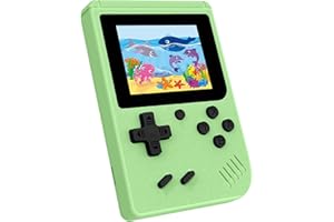WDYQJE Retro Handheld Game, 3.0 inch LCD Screen Portable Gaming, 1020mAh Rechargeable Battery, Mini Electronic Gaming Player Xmas Birthday-Green