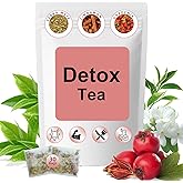 Gluvelessia Detox Tea,7 Carefully Selected Plant-Based Ingredients to Complement Balanced Eating Habits,Yerba Mate, Cinnamon, Gardenia & More, No Sugar,Hawthorn–30Tea Bags (Pack of 1)