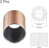 sourcing map Sleeve Bearing 22mm Bore 25mm OD 35mm Length Oilless Bushings 2pcs view 2