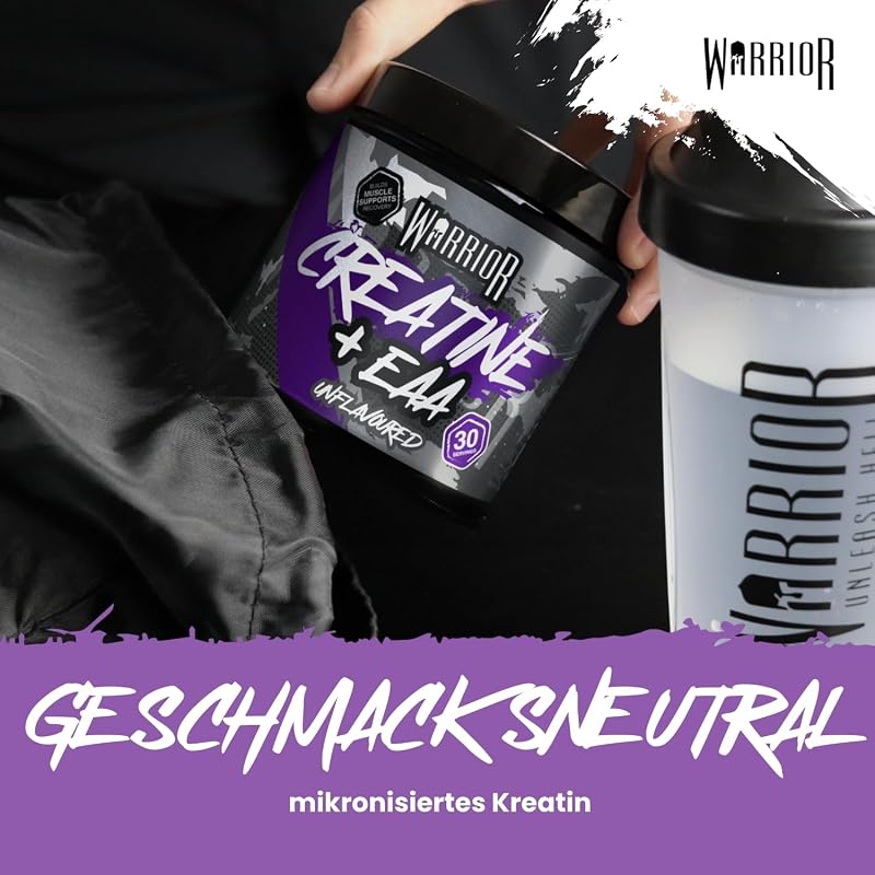 Kreatin Monohydrat + EAA Pulver 270 g (Geschmacksneutral) – 30 Portionen – muskelaturaufbau & Regeneration – Essentielle Aminosäuren & Creatin für Pre- & Post-Workout Hohe Qualität