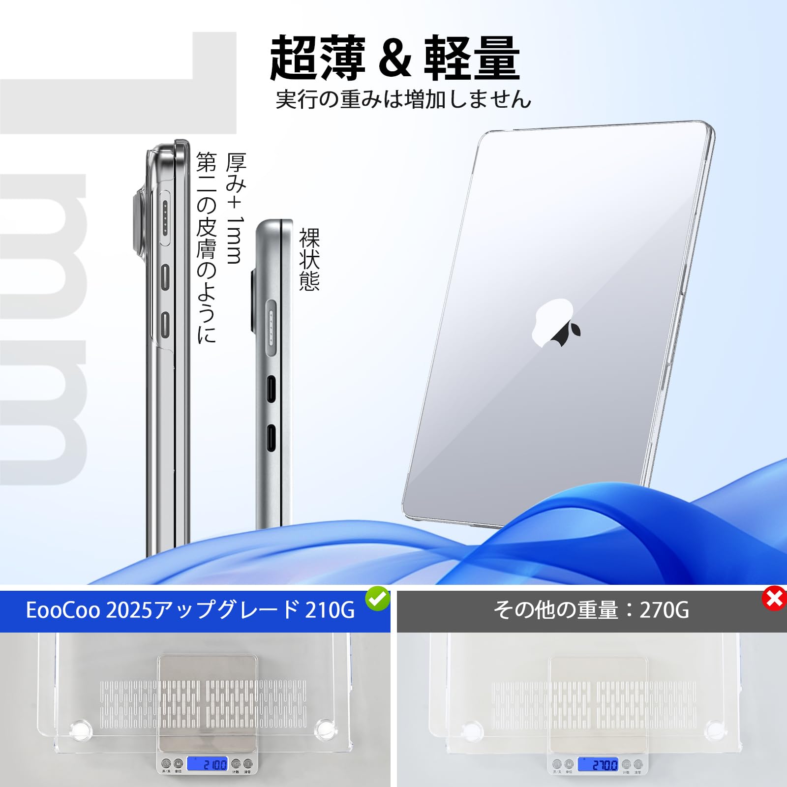 EooCoo Compatible MacBook Pro 13 Inch Case M2 M1 Chip 2016 2018 2019 2020 2022 Release Retina Display with Touch Bar A2338 A2289 A2251 A2159 A1989 A1706 Cover - Crystal Clear