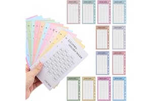 48 Sheets Money Saving Challenge Binder Trackers, Laminated Savings Challenge Tracker Cards, 6 Ring A6 Binders Savings Challe