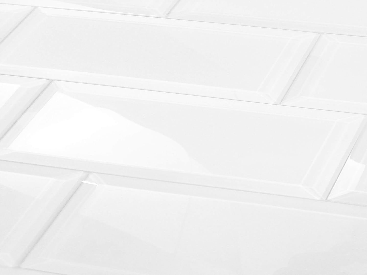 Abolos Frosted Elegance Glossy Blue 3 x 12 Beveled Glass Subway 