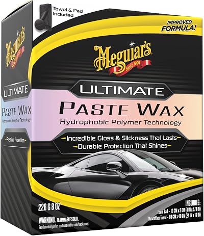 Meguiar's G210608EU Ultimate Paste Wax 227g with Hydrophobic Polymer Technology