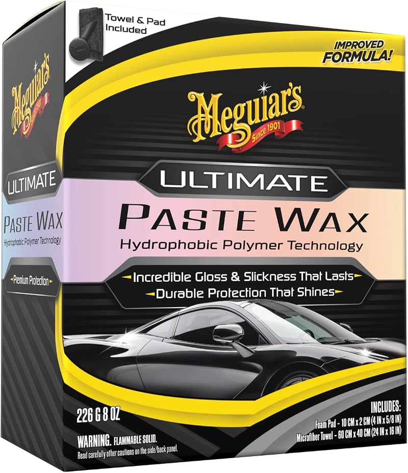 Meguiar's G210608EU Ultimate Paste Wax 227g with Hydrophobic Polymer Technology