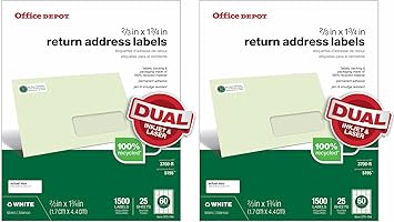 Amazon Com Office Depot Tm Return Address Labels For Laser And