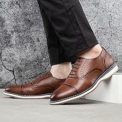 Meijiana Men's Oxfords Casual Dress Shoes Leather