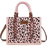 Montana West Wrangler Tote Bag Western Satchel Bags for Women with Braided Rope Handles