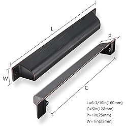 ZAUYX 5 Pack 5 Inch Center to Center Oil Rubbed