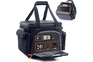 FRECOLSH Travel Carrying Case Compatible with Jackery Explorer 1500, Portable Power Station Storage Case with Water- proof Bottom and Pocket for Jackery Accessories Solar Generator, Storage Bag Only