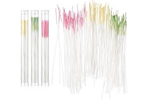 simarro 180Pcs Disposable Earrings Hole Cleaner, Ear Floss Ear Hole Ear Care Kit for Ear Hole Piercing Aftercare Cleaning Care Cleaning Tool Odor Removal for Women Men (Green+Rose Red+Yellow)