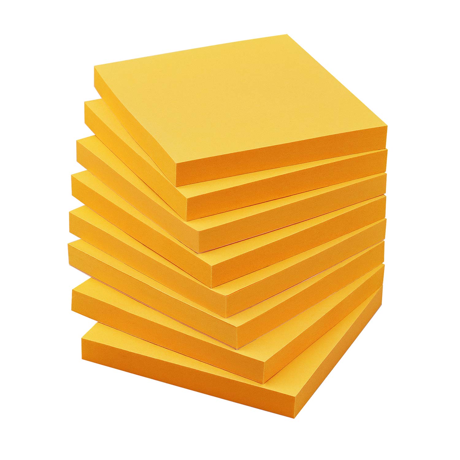 Photo 1 of Sticky Notes 3x3 Self-Stick Notes Bright Colors Sticky Notes 8 Pads 80 Sheet/Pad (Orange)