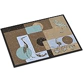 Caroline's Treasures 8103-JMAT Blue Heron Doormat 24x36 Front Door Mat Indoor Outdoor Rugs for Entryway, Non Slip Washable Lo