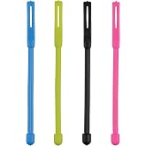 Nite Ize Gear Tie Cordable, The Original Reusable Rubber Twist Tie with Stretch-Loop For Cord Management + Storage, 3-Inch, Assorted Colors, 4 Pack, Made in the USA