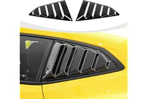 RAZPOY for Camaro Rear Side Window Louvers Compatible with Chevrolet Camaro 2017-2023, Carbon Fiber