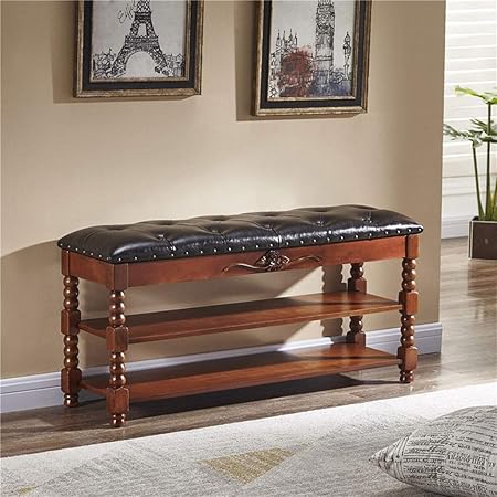 Amazon.de: QSHG Schuhbank Aufbewahrungsbank 2-Tier mit Speicherschicht