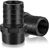 2 Pcs Pool PVC Tube Fitting Barbed Hose Fittings Adapter | Hose Fittings, Barbed x NPT Male, for Industrial Tube, Portable, Water Garden Kitchen Hose Swimming Pool Pump