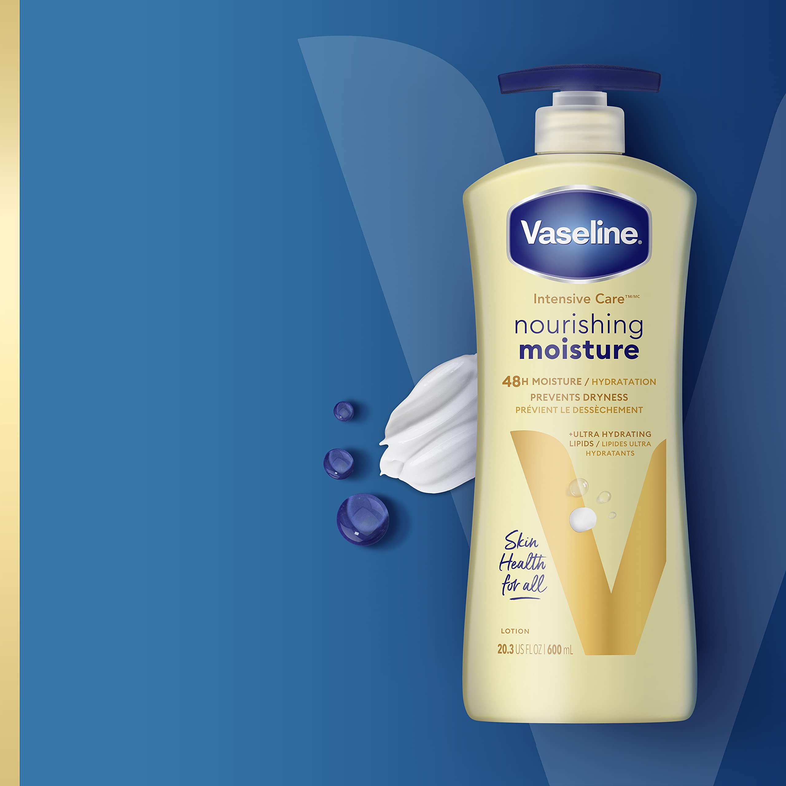 Vaseline Intensive Care Nourishing Moisture Body Lotion for Dry Skin, Made with Ultra-Hydrating Lipids + Pure Oat Extract for Nourished, Healthy-Looking Skin 20.3 oz