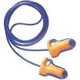 Howard Leight by Honeywell LT-30 Hundred-Pair 32NRR Laser Trak Corded Single-Use Earplugs - Orange/Blue