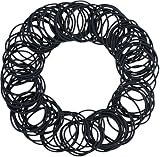 HXMJIED 100 Small Black Soft 2mm Thin No Metal Elastic Hair Ties Women Men view 1