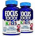 Focus Factor Kids Extra Strength Daily Chewable for Brain Health Support, 120 Count – Vitamins for Kids - Quality Formula – Gluten & Dairy Free Supplements for Children (2 Pack)